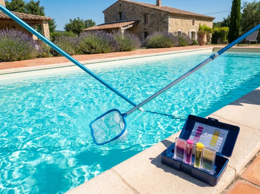 Entretien et analyse de l'eau de piscine